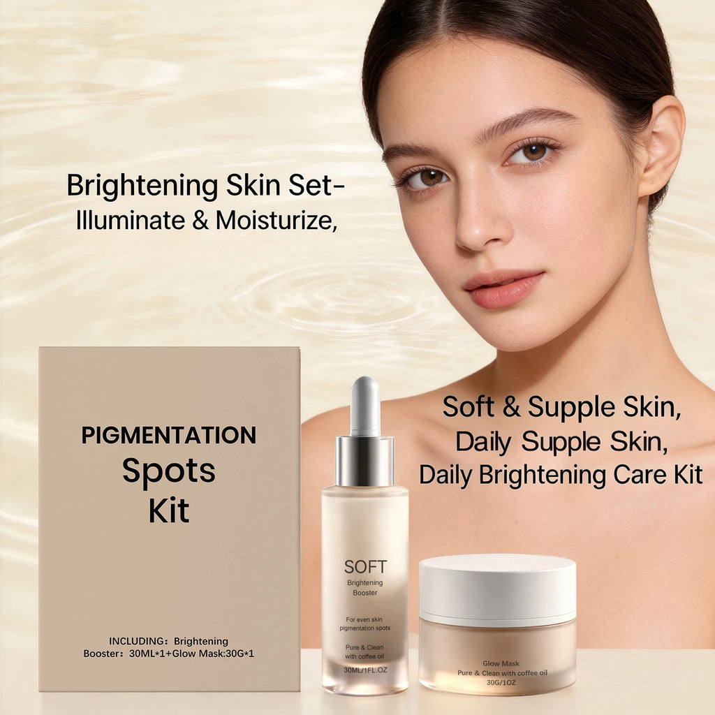 2-Piece Brightening Set – Dark Spot Serum & Coffee Glow Mask