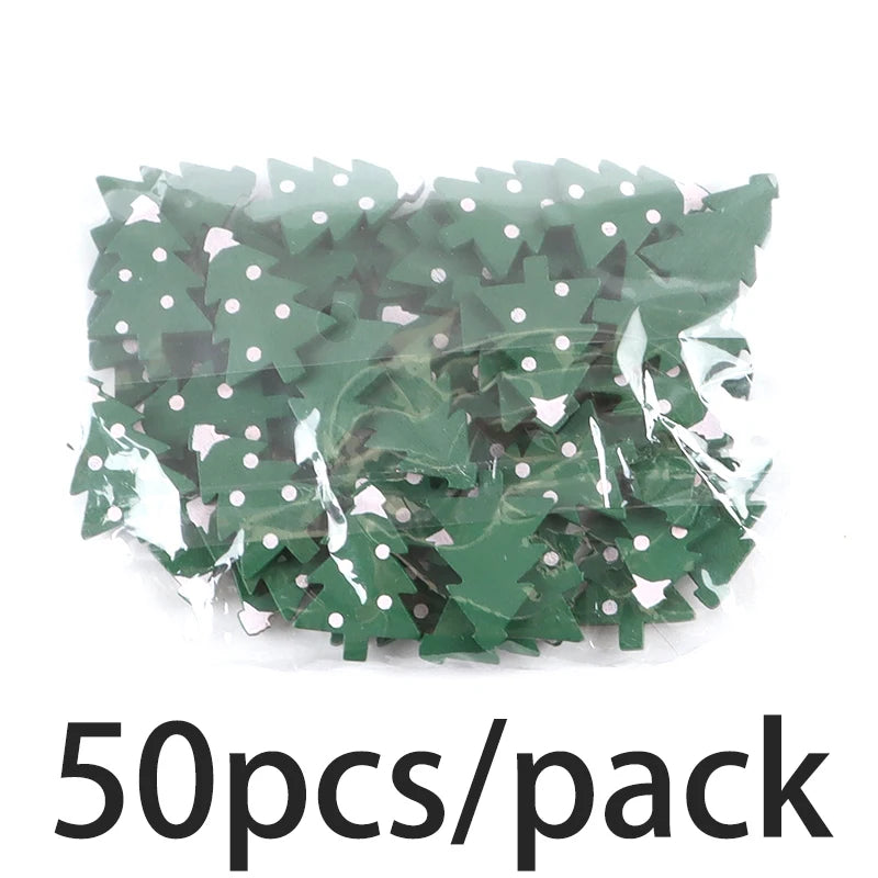 50-Piece Christmas Wooden DIY Patches – Festive Holiday Crafts