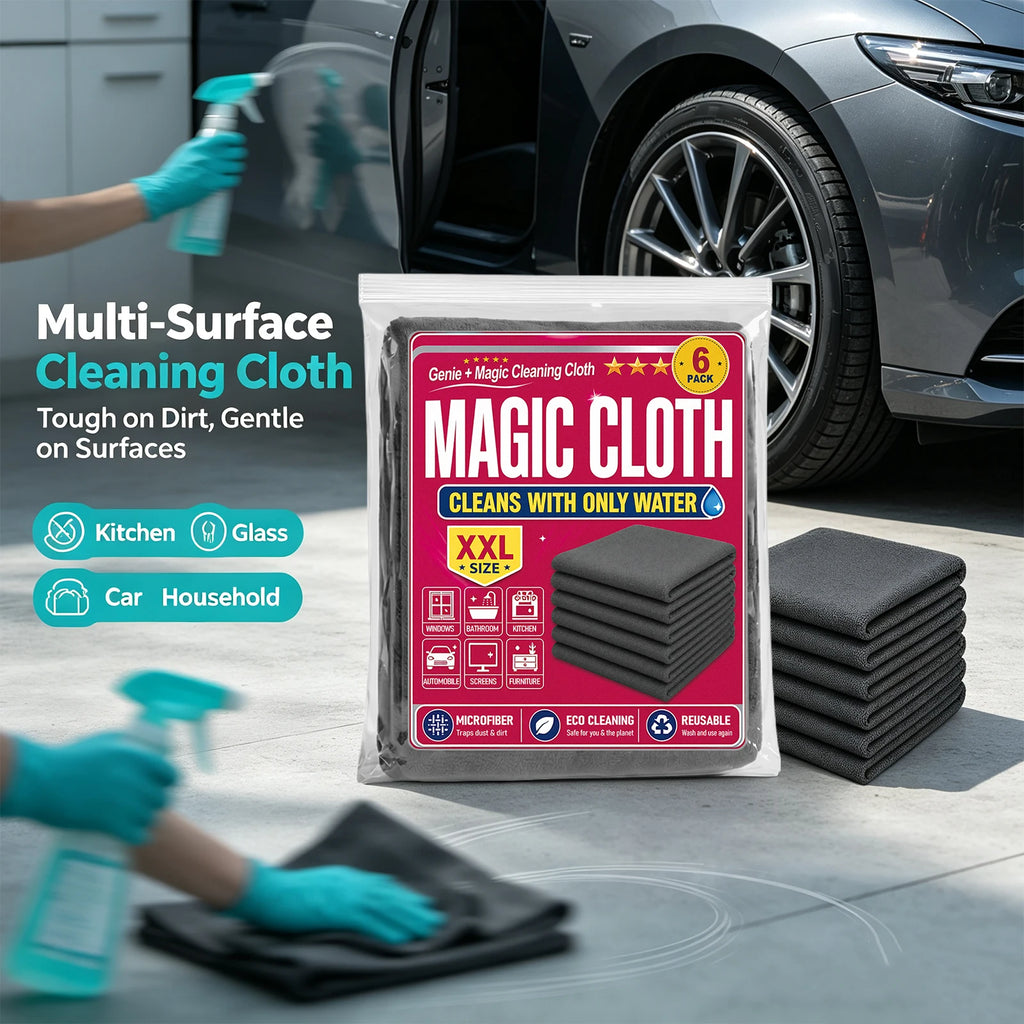 6-Pack Microfiber Cleaning Cloths – Reusable & Lint-Free