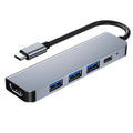OULLX 5-in-1 USB-C Hub – HDMI 4K, USB 3.0 & PD Charging