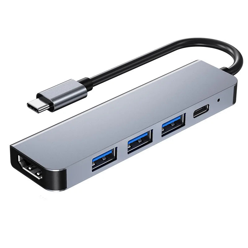 OULLX 5-in-1 USB-C Hub – HDMI 4K, USB 3.0 & PD Charging