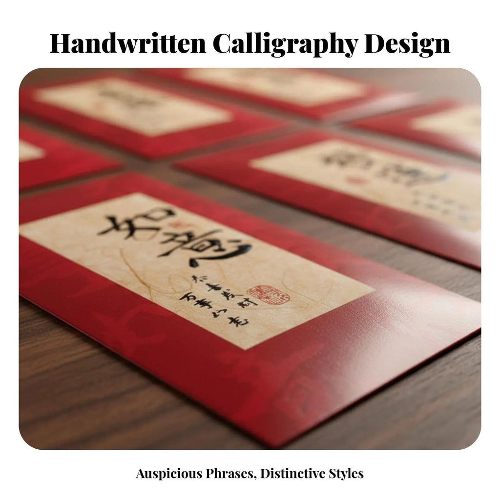Calligraphy Money Envelopes – Red & Gold Wedding Blessing Packets
