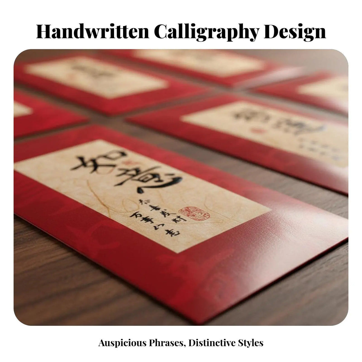 Calligraphy Money Envelopes – Red & Gold Wedding Blessing Packets