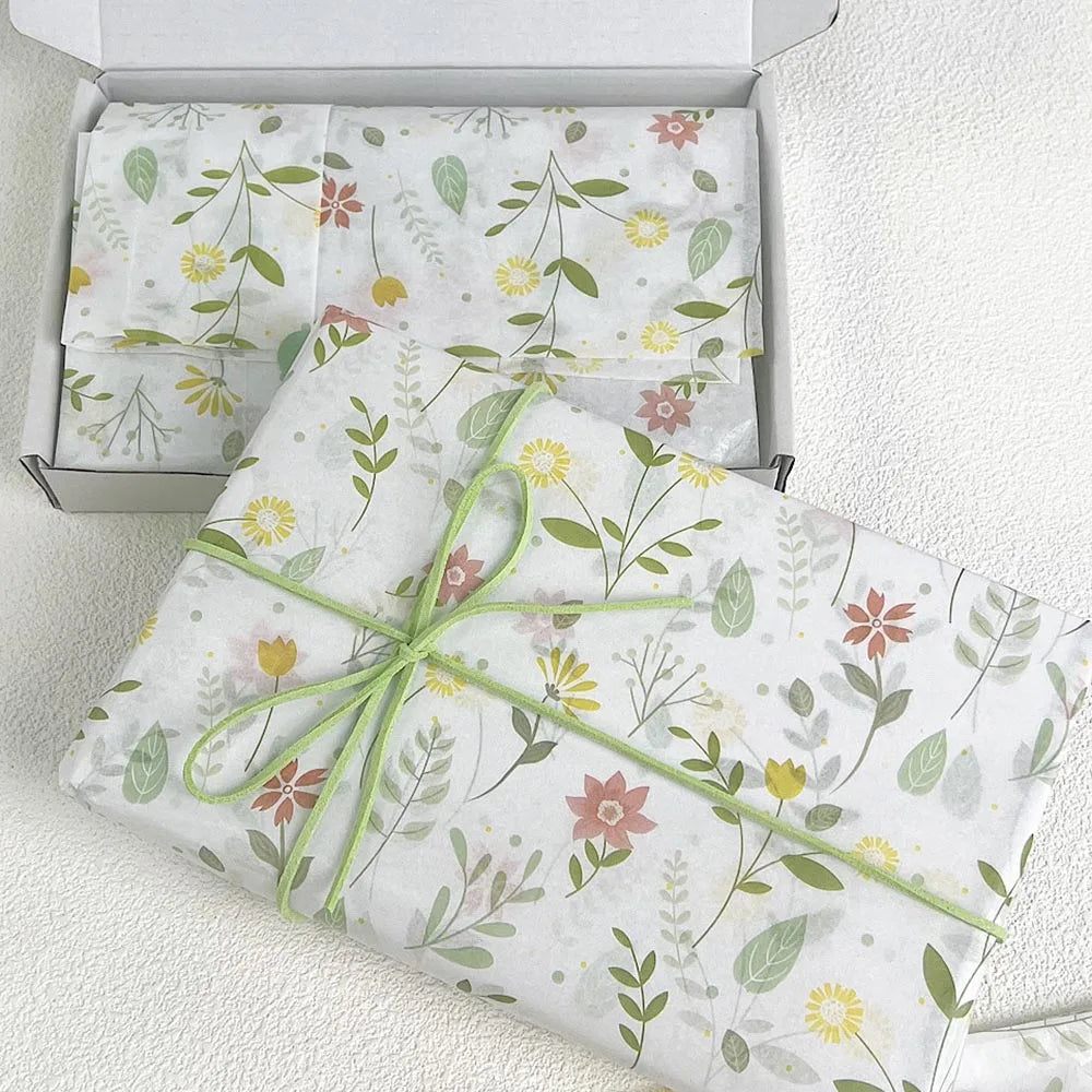 10-Sheet Floral Tissue Paper – Gift Wrapping & Bouquet Wrap