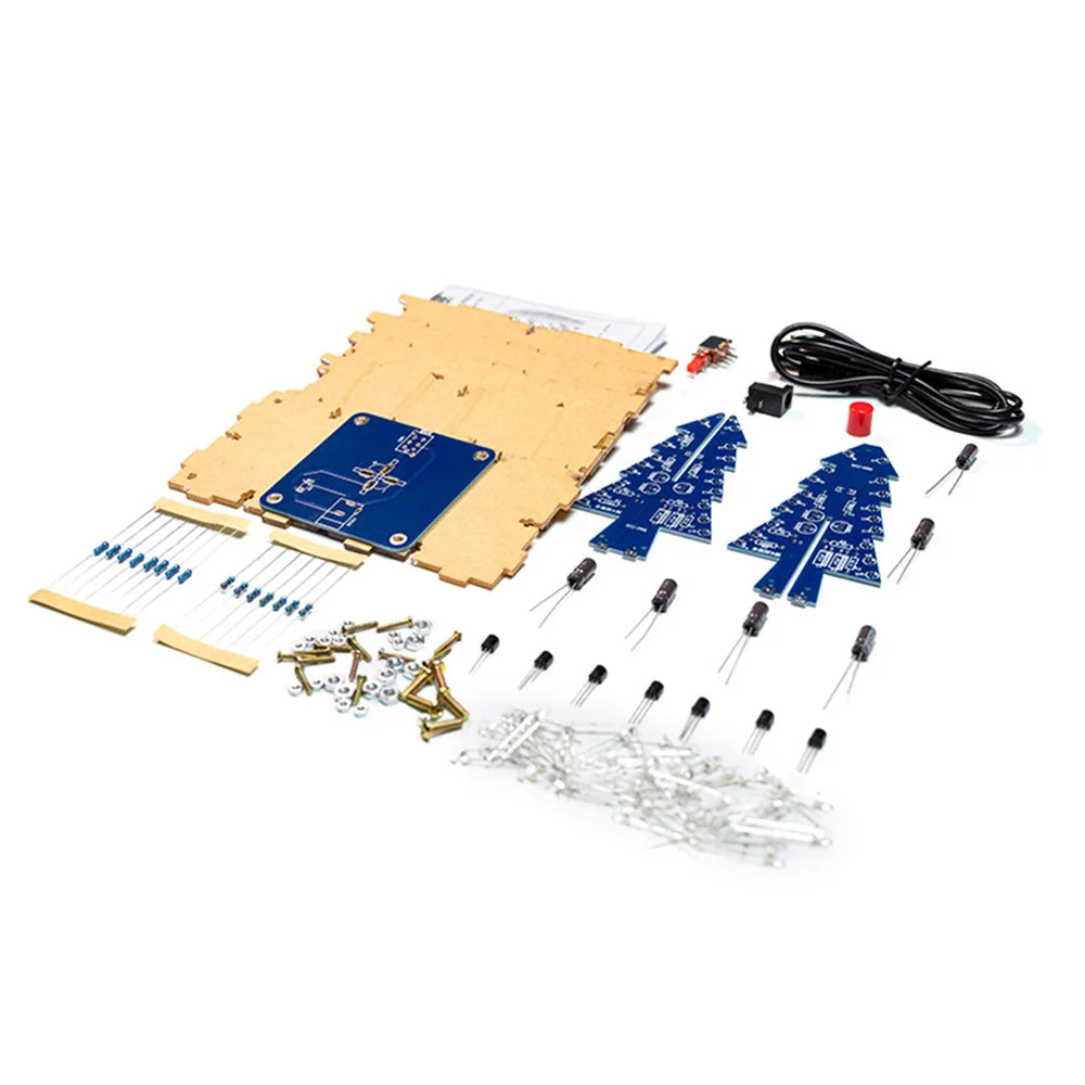 DIY Multicolour LED Christmas Tree Soldering Kit – DC 5V