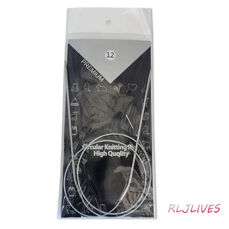 Stainless Circular Knitting Needles – 11 Sizes, 80cm