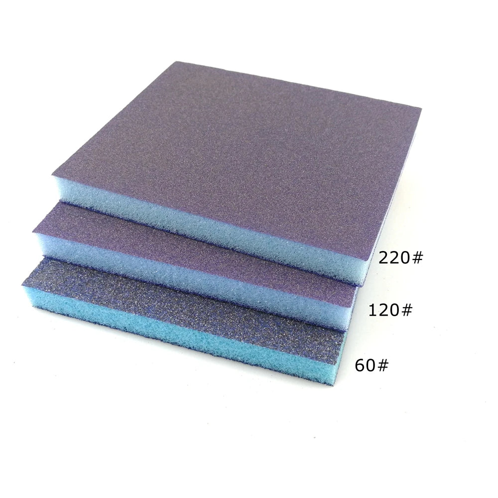 Double-Sided Sponge Sanding Block P60–P220 Wet & Dry Grinding