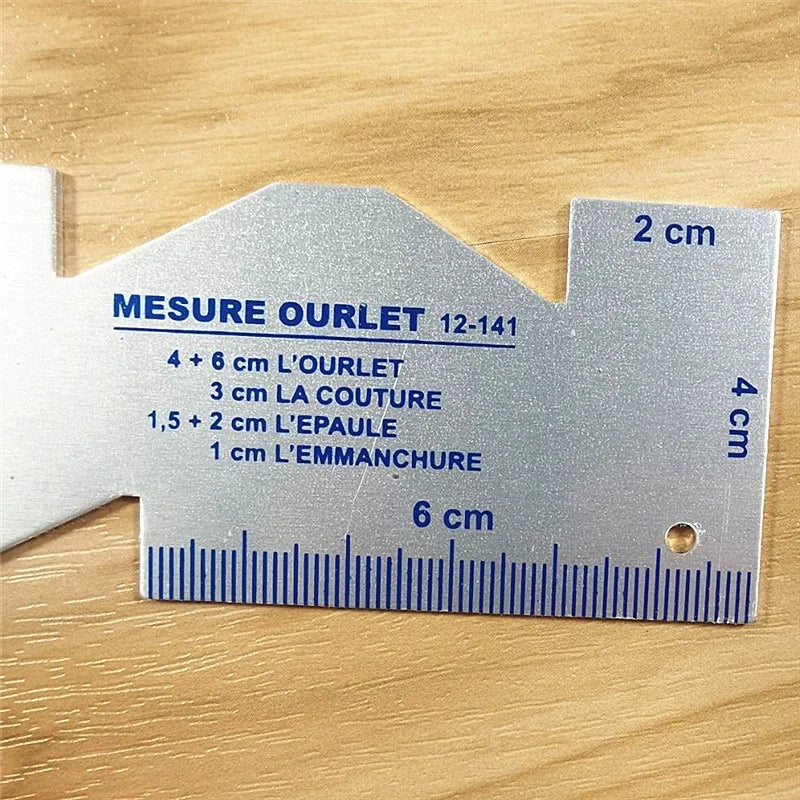 Metal Precision Seam Gauge – Quilting & Sewing Ruler Template