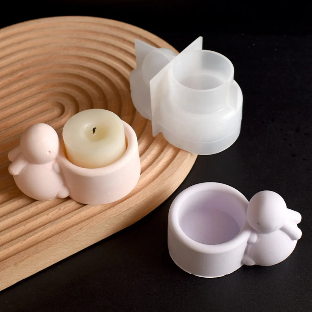 Rabbit Silicone Mold – DIY Candle, Gypsum & Resin Craft