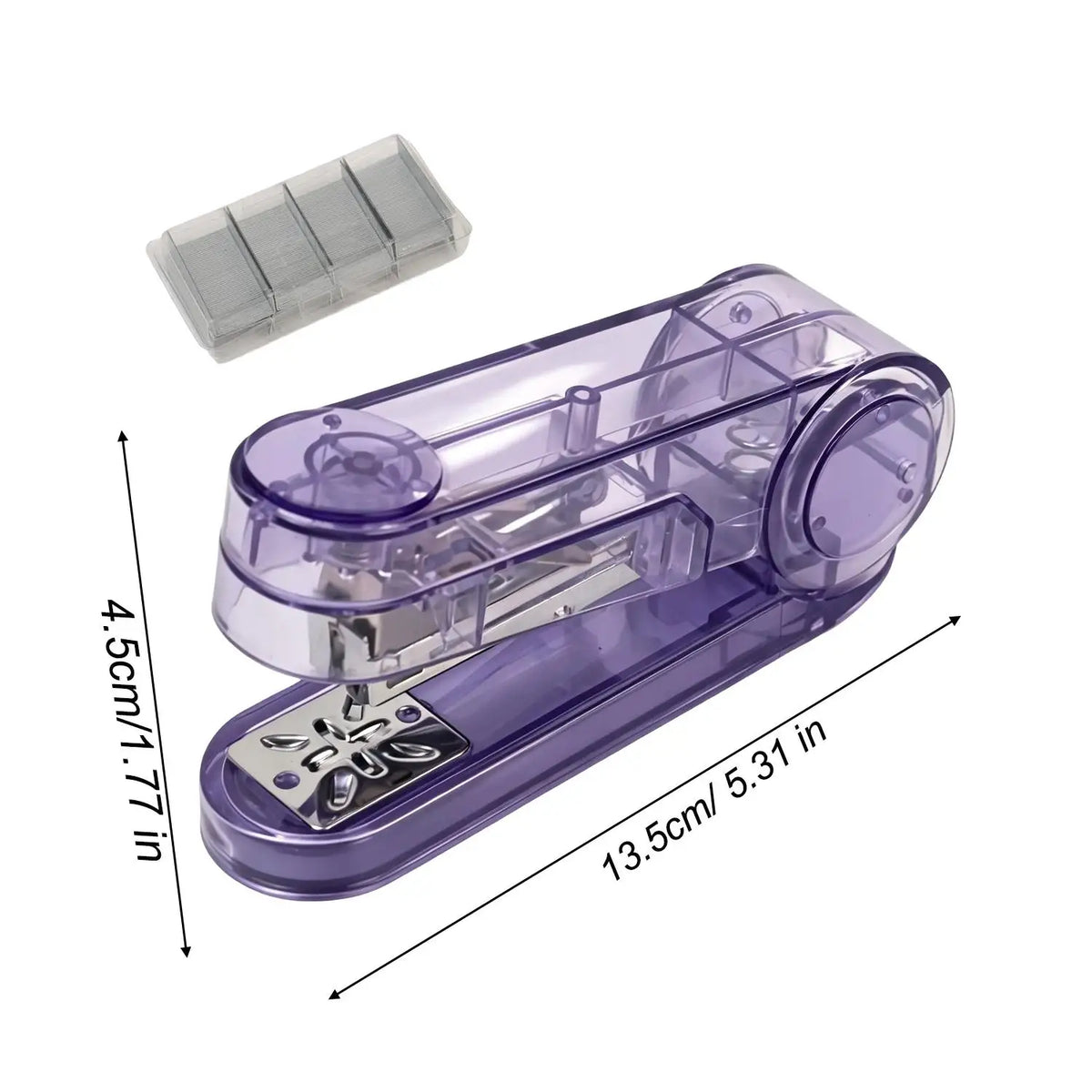 Transparent Rotatable Mini Stapler | 25-Sheet Notebook Binder