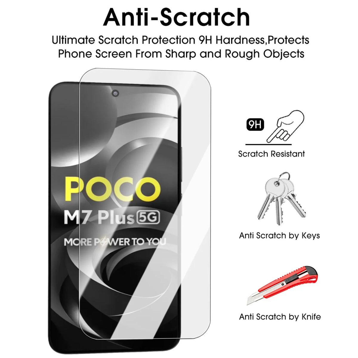 Xiaomi POCO M7 / M7 Plus HD Tempered Glass Screen Protector