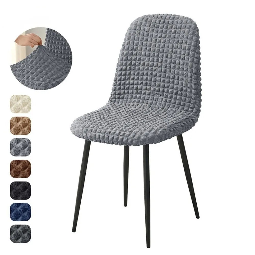 Stretchy Bubble Grid Dining Chair Cover | Universal Fit