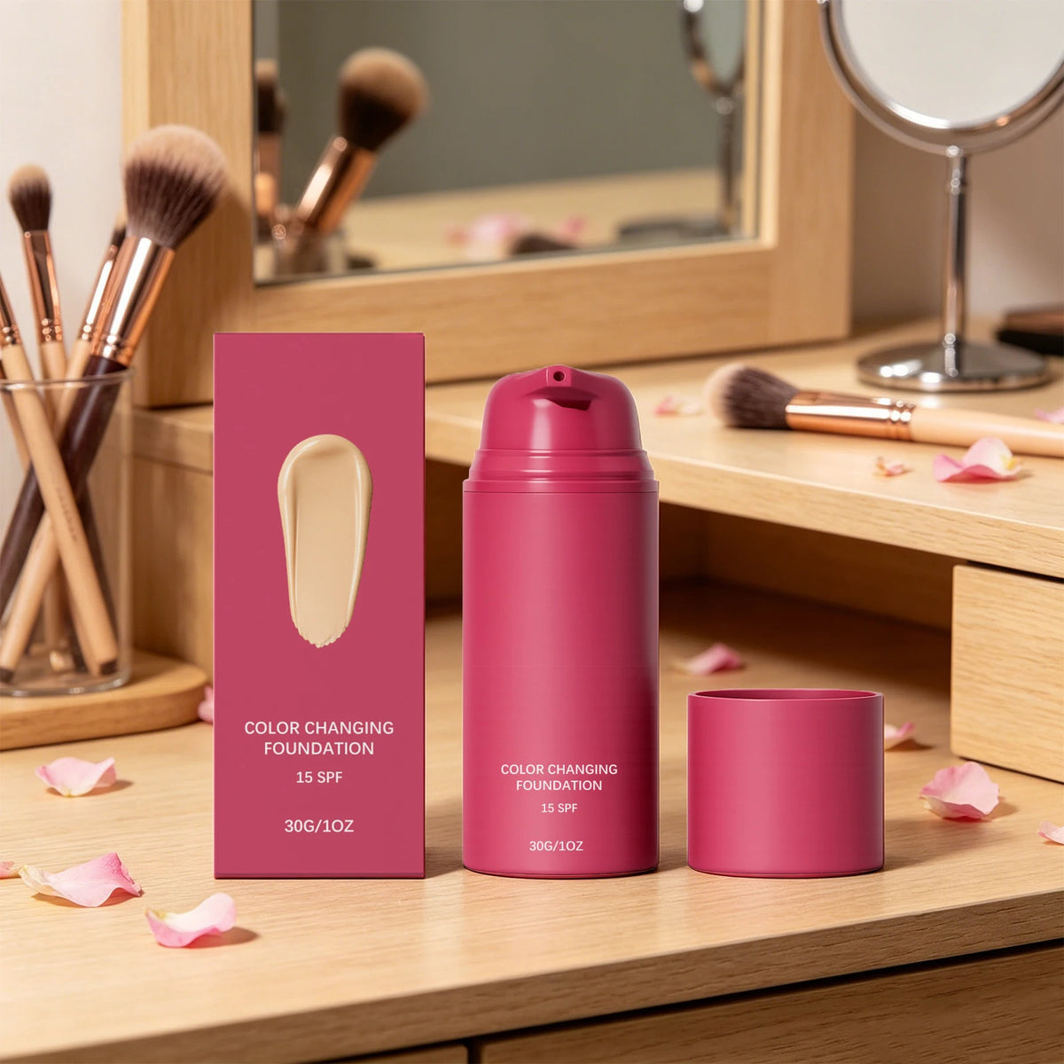 Color Changing Foundation SPF 15 | Full Coverage Lightweight