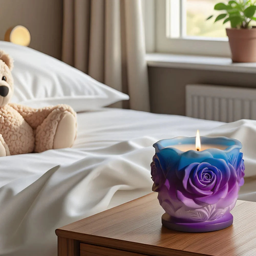 Lotus Rose Flower Pot Silicone Mold – Resin, Gypsum & Candle