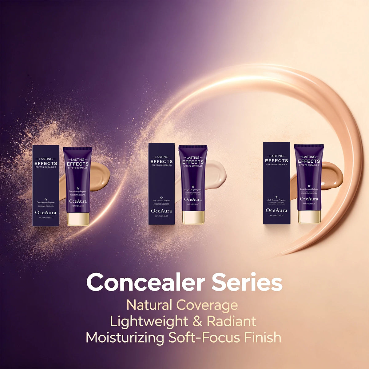 Matte Liquid Foundation Full Coverage Concealer – 3 Shades
