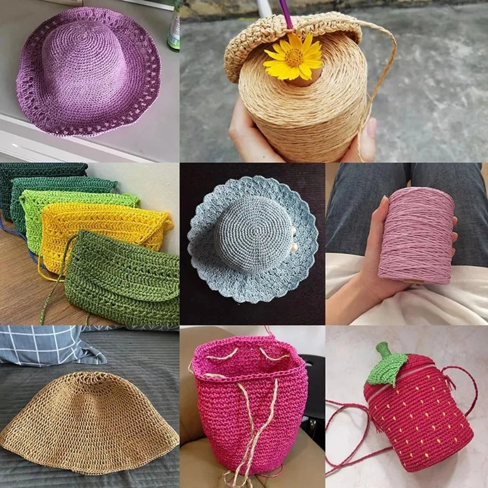 Raffia Straw Yarn 280–300m Roll | DIY Crochet & Knitting