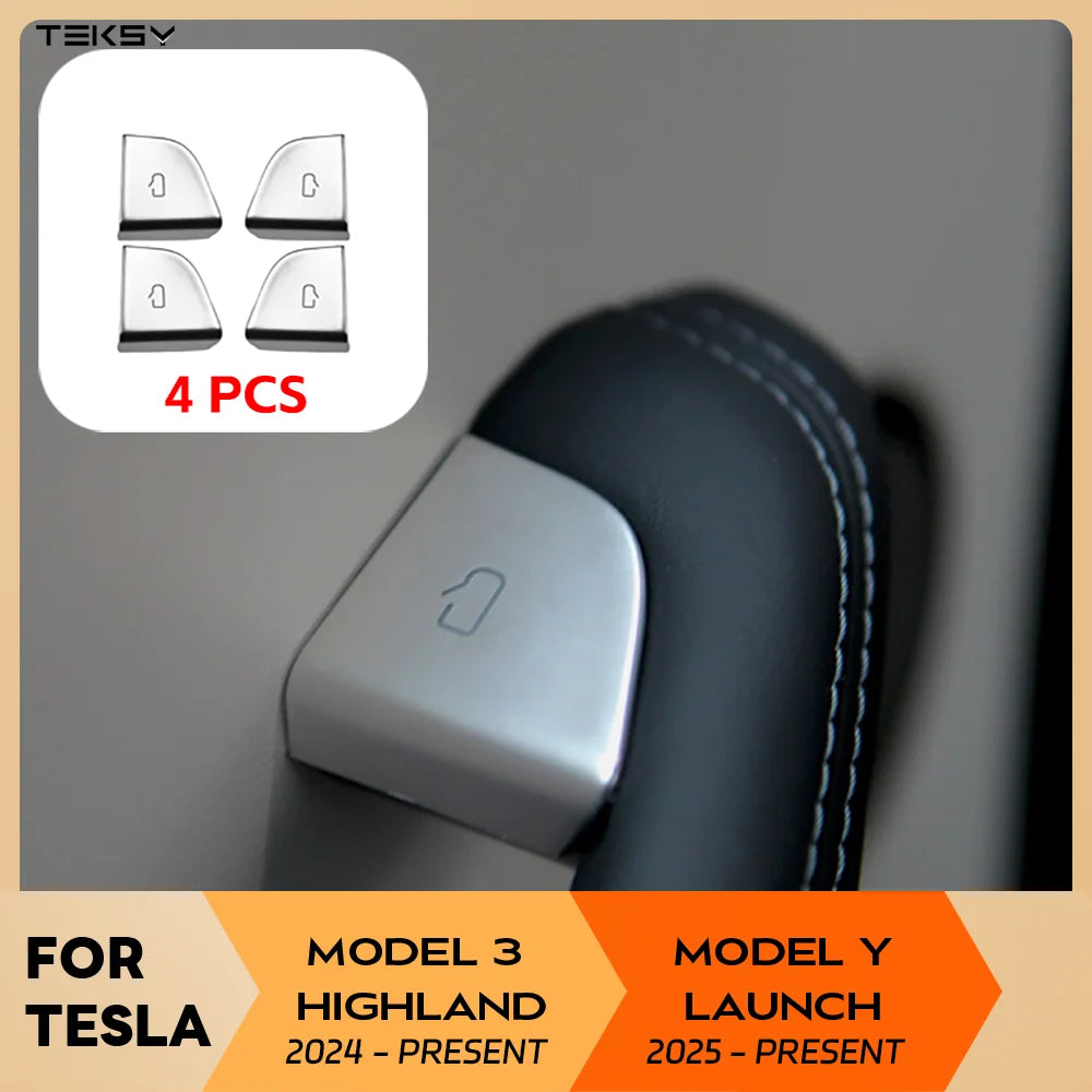 Tesla Model Y & Model 3 Door Button Cover Protector 4-Pack