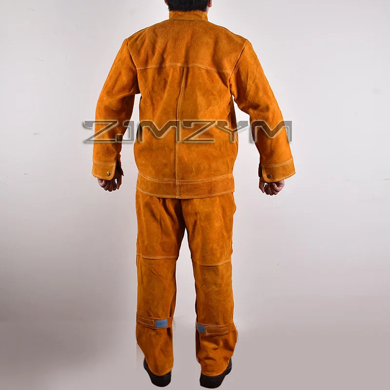 Cowhide Leather Welding Suit – Protective Tops & Pants Set