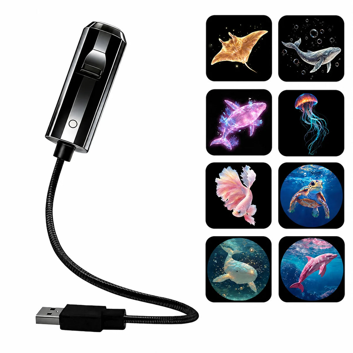 USB LED Star Projector Night Light – Bendable Ambient Lamp