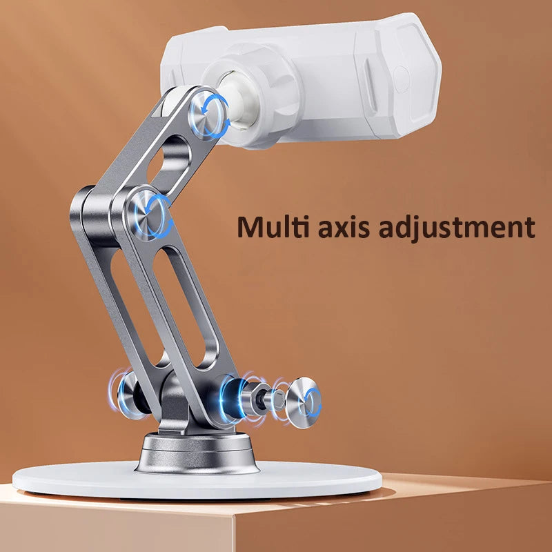 360° Rotatable Foldable Aluminum Desk Phone Holder Stand