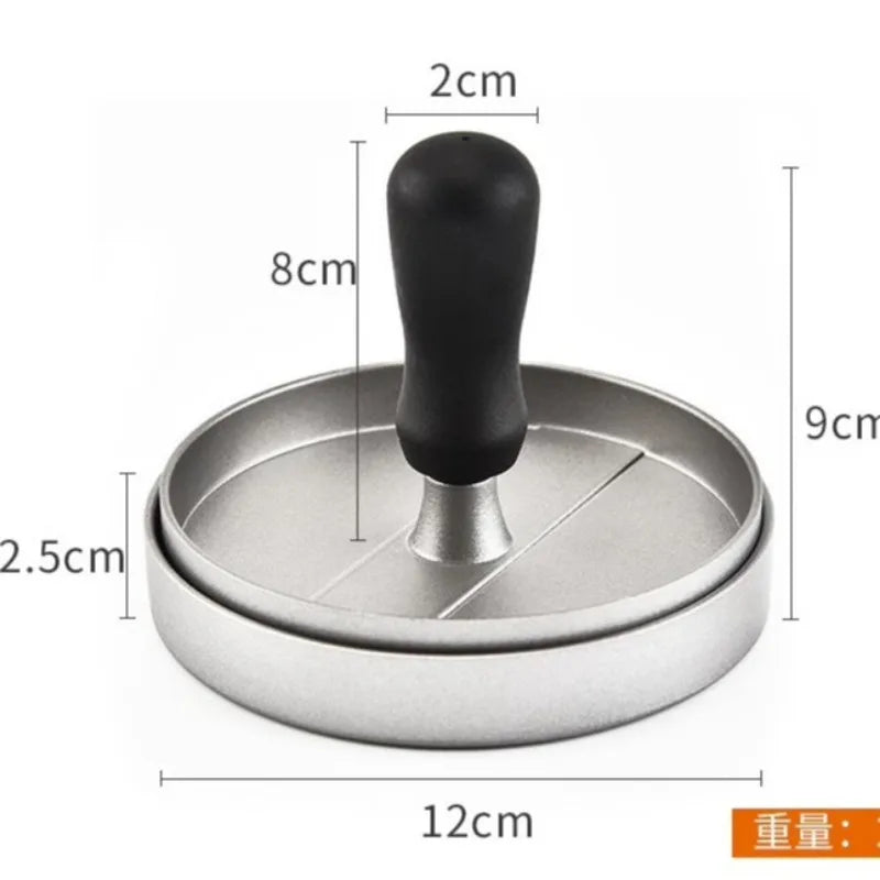Stainless Steel Burger Press Patty Maker – Non-Stick Mold Kit