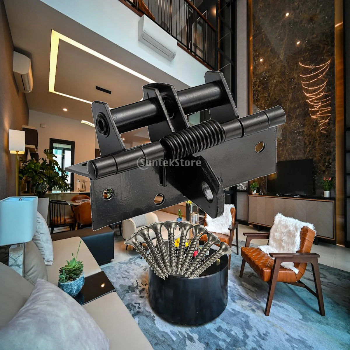 Self-Closing Spring Door Hinge – 4" Adjustable Heavy Duty