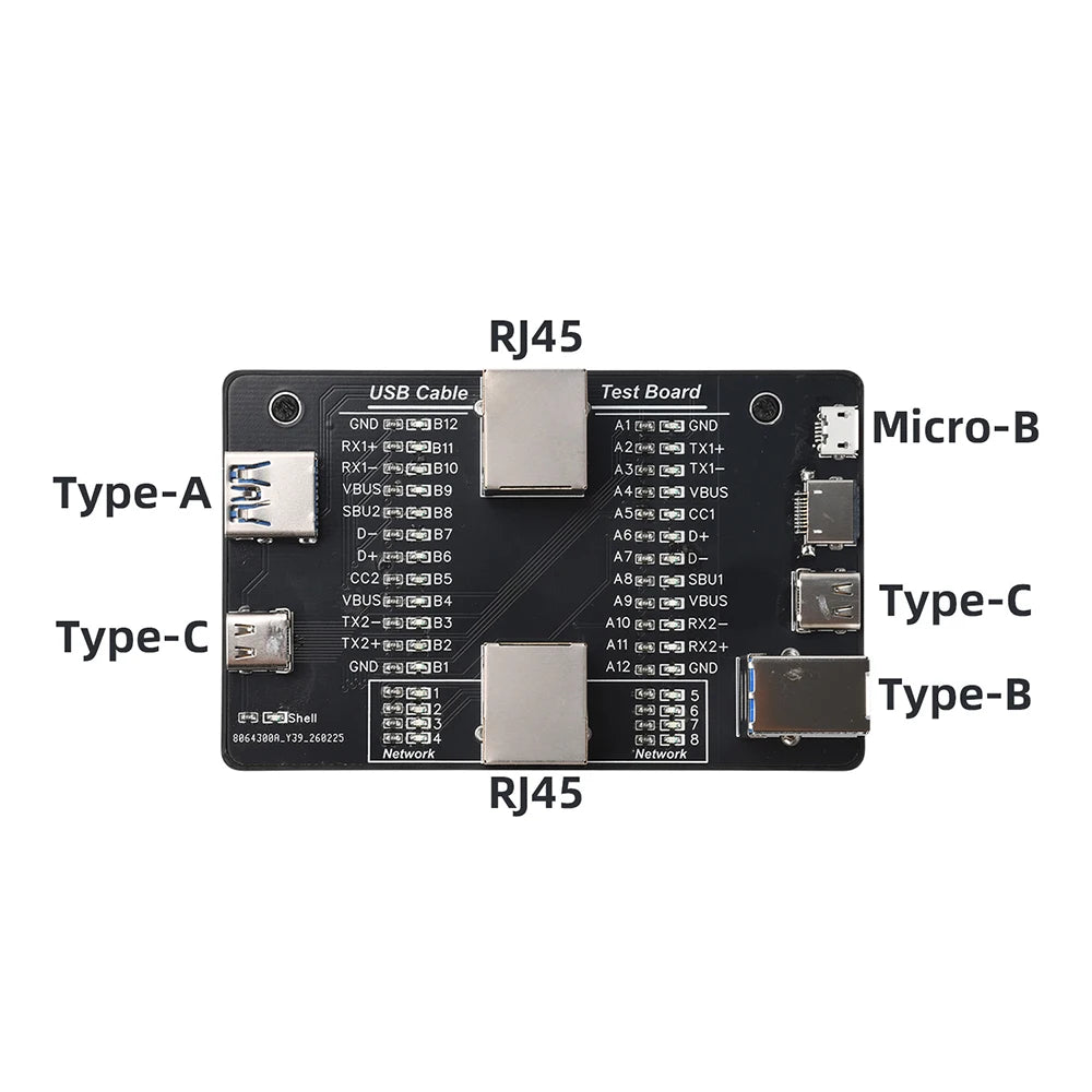 USB 3.0 Multifunctional Cable Tester – Type-C, RJ45 & More