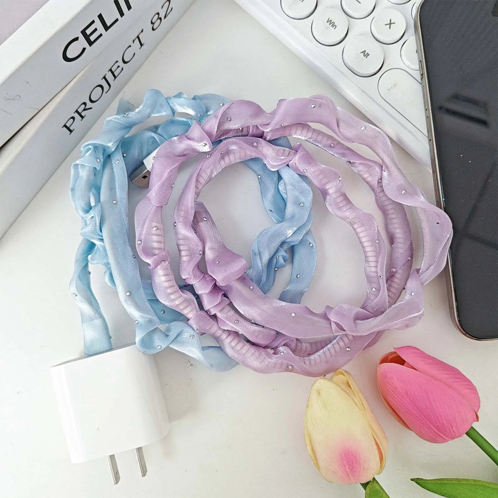 Mesh Cable Protector & Winder USB Type-C 2-Pack | NIFTY