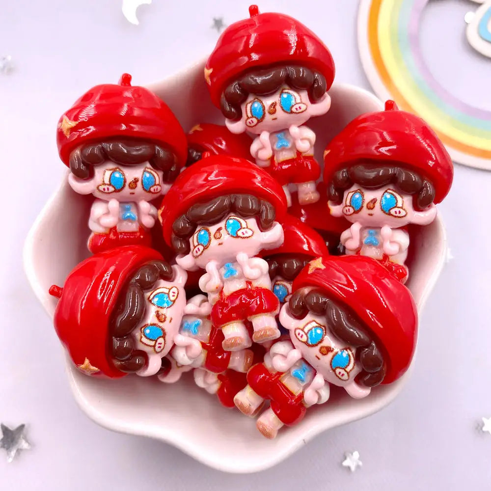 Resin Kawaii Princess & Prince Flatback Figurines – 6PC Craft
