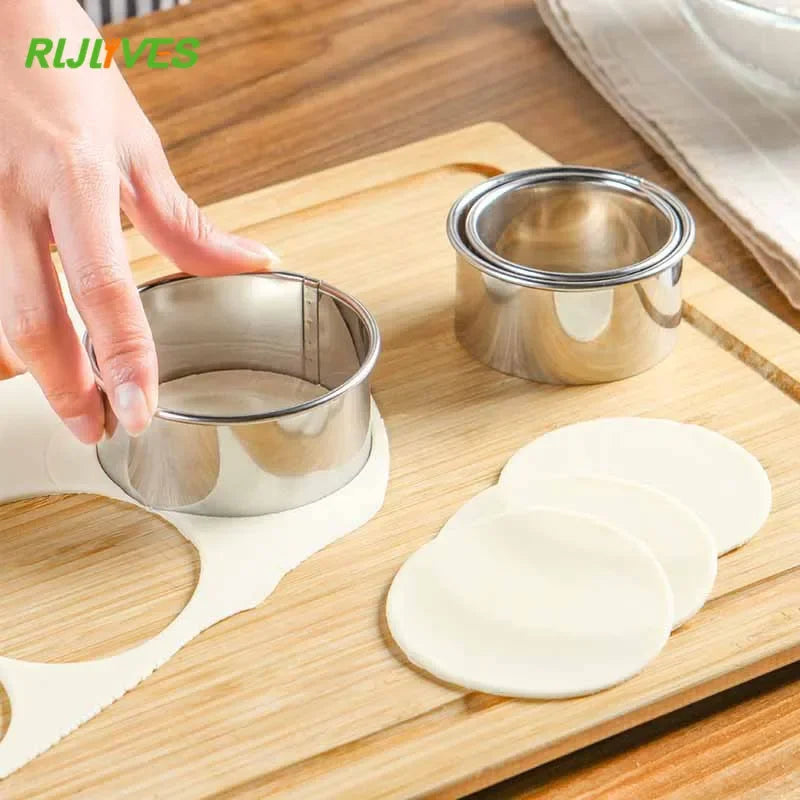 3-Piece Stainless Steel Dumpling Maker & Pastry Cutter Set