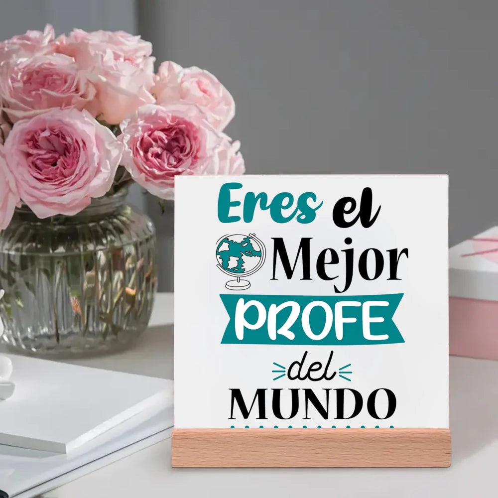 Spanish Ceramic Plaque Sign – Teacher & Graduation Gift Decor