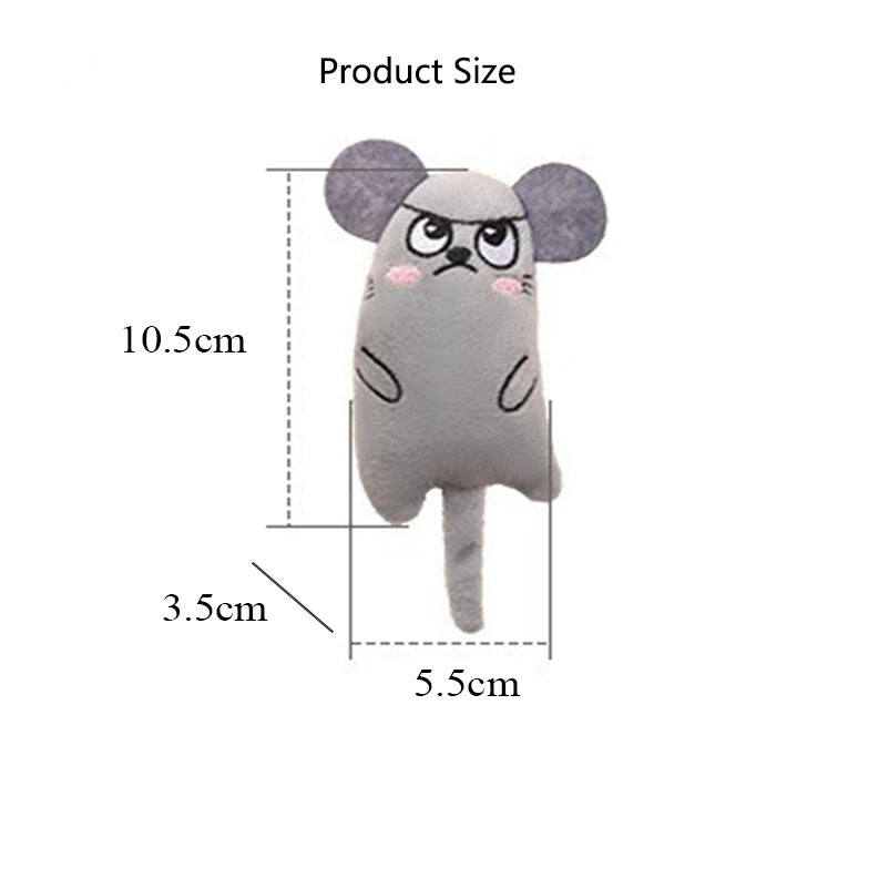 Cartoon Plush Chew Toy for Cats & Dogs – Interactive Doll