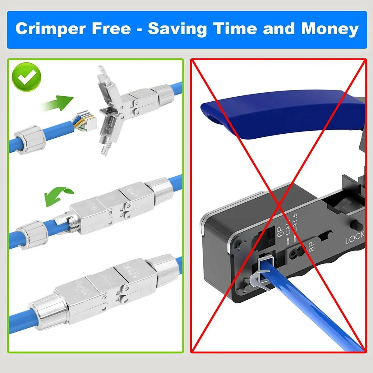 Shielded RJ45 Coupler Connector – CAT6A CAT7 10Gbps