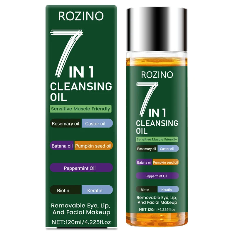 7-in-1 Cleansing Makeup Remover Oil 120ml – Gentle & Nourishing