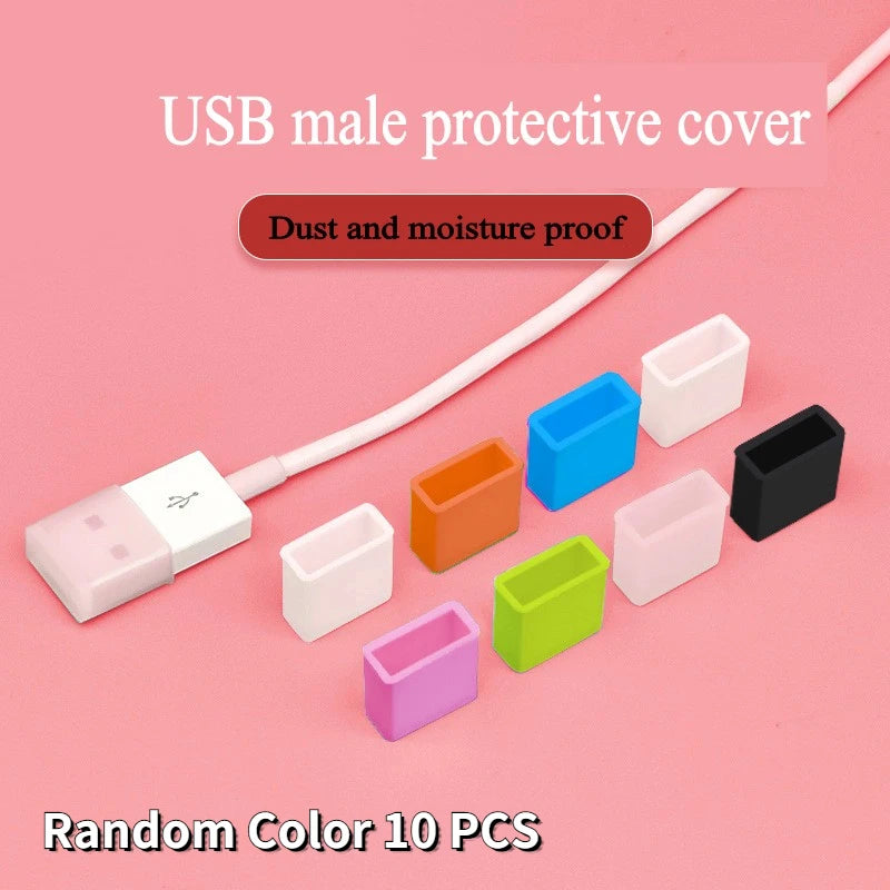 Silicone USB Male Dust Cap Protector – 1/5/10/20 Pack