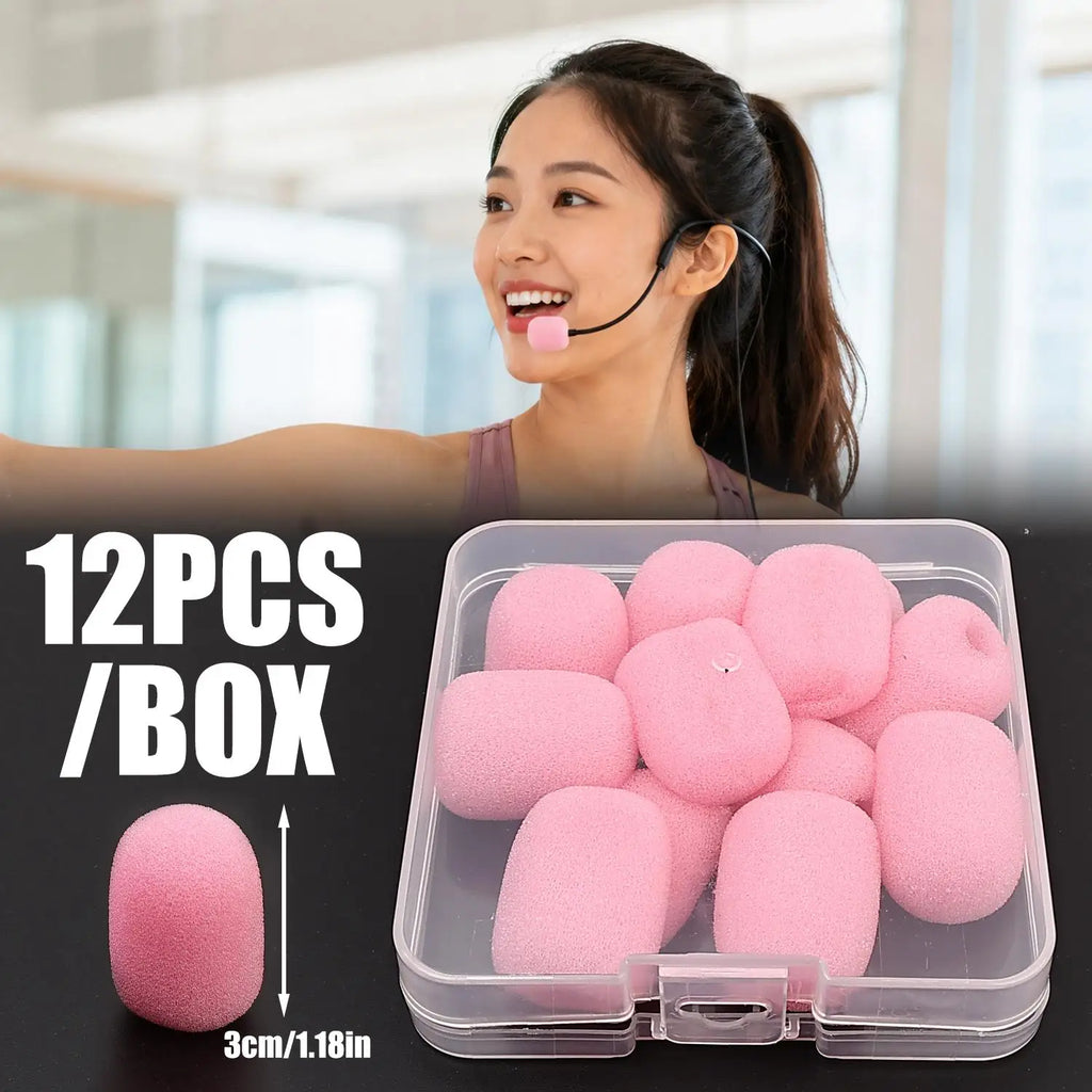 Foam Microphone Windscreen Covers S/L 12-Pack | Lapel Mic