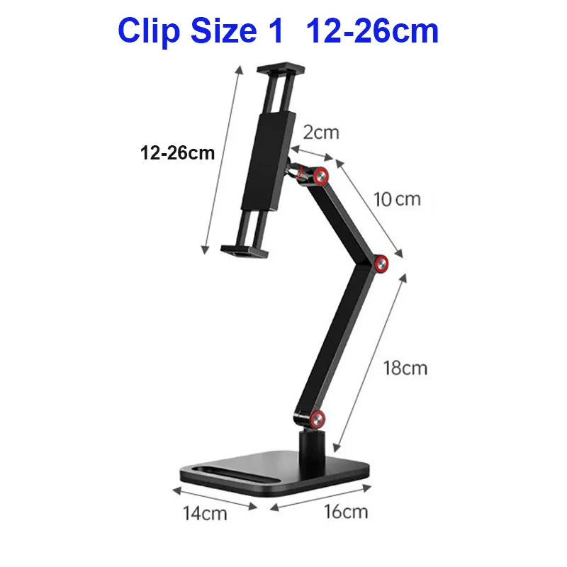 OULLX Foldable Adjustable Desk Stand for Phone & Tablet 17.3"