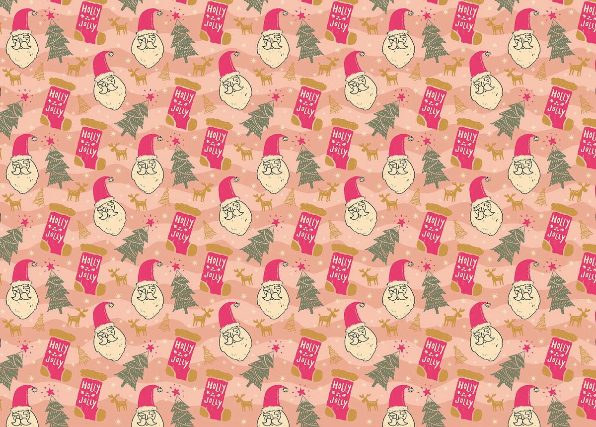 12-Sheet Christmas Gift Wrapping Paper Set – 4 Festive Designs