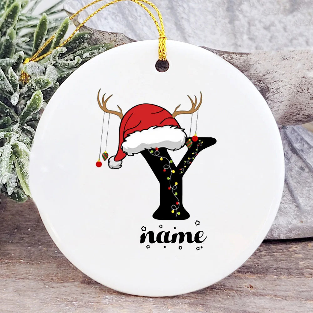 Personalized Baby's First Christmas Ceramic Bauble Ornament