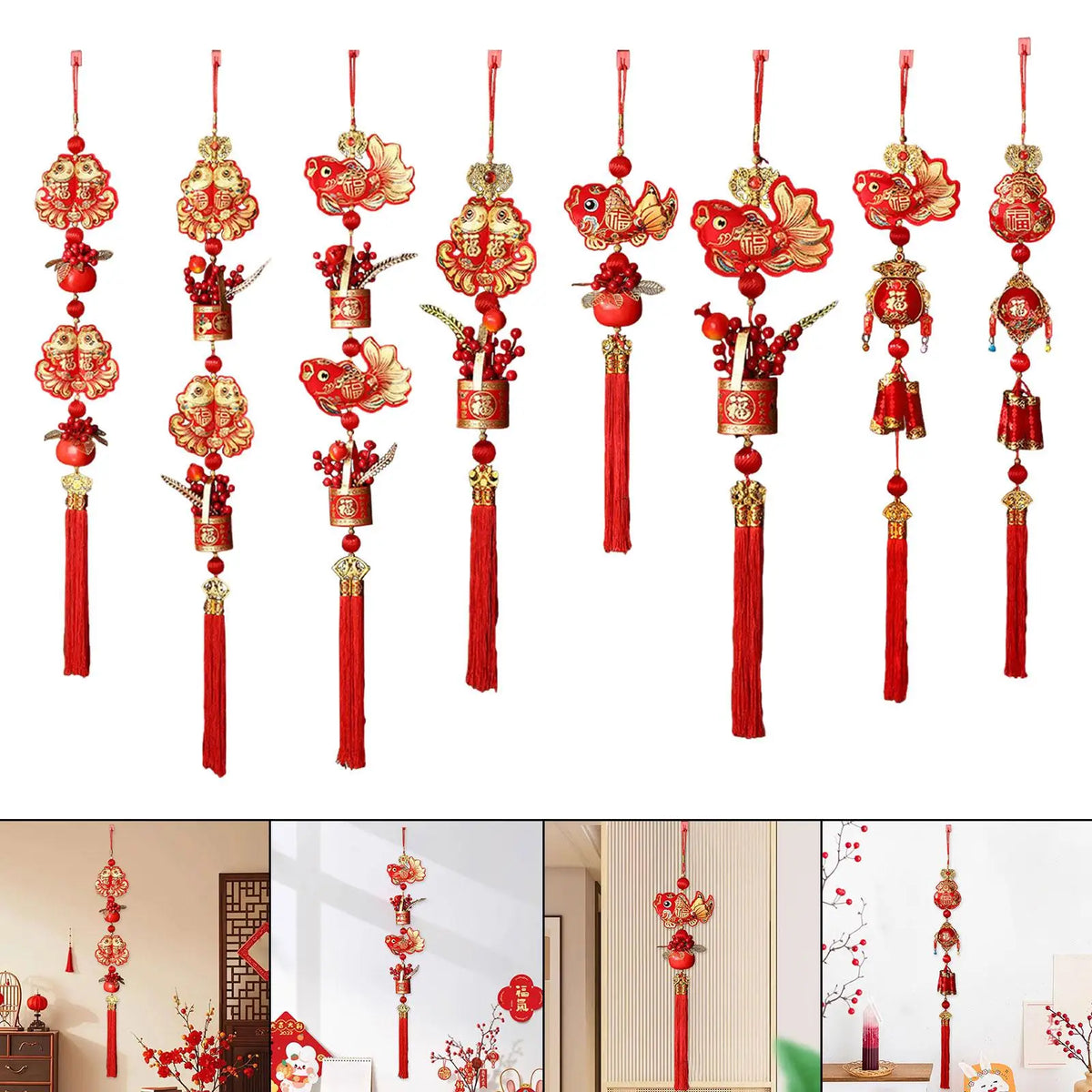 Chinese New Year 2026 Horse Lunar Hanging Ornament Decor