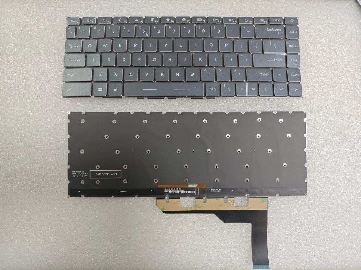 White Backlit US Keyboard for MSI Modern 15 A10M A10RAS A10RBS
