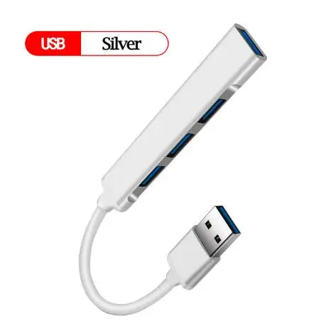 USB 3.0 Hub 4-Port Type-C Splitter 5Gbps | Multiport Adapter