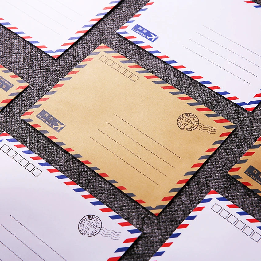 Kraft Paper Vintage Envelopes 8-Pack | Postcard Gift Set