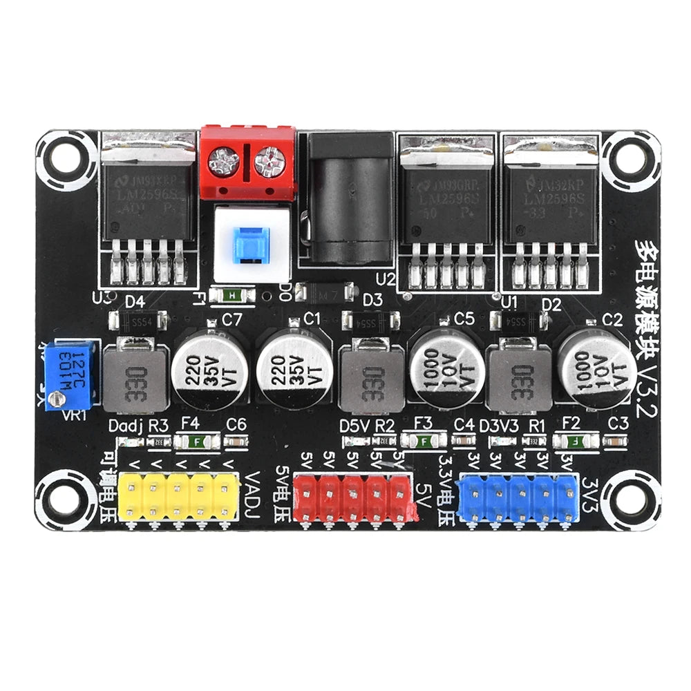 LM2596 Step-Down Power Supply Module 7-25V to 3.3V/5V
