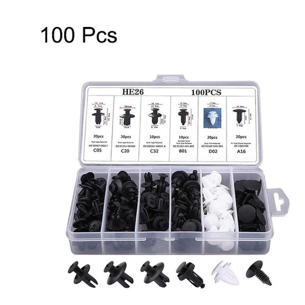 kkjoy Car Trim Panel Fasteners 415/100/50Pcs Rivet Clips