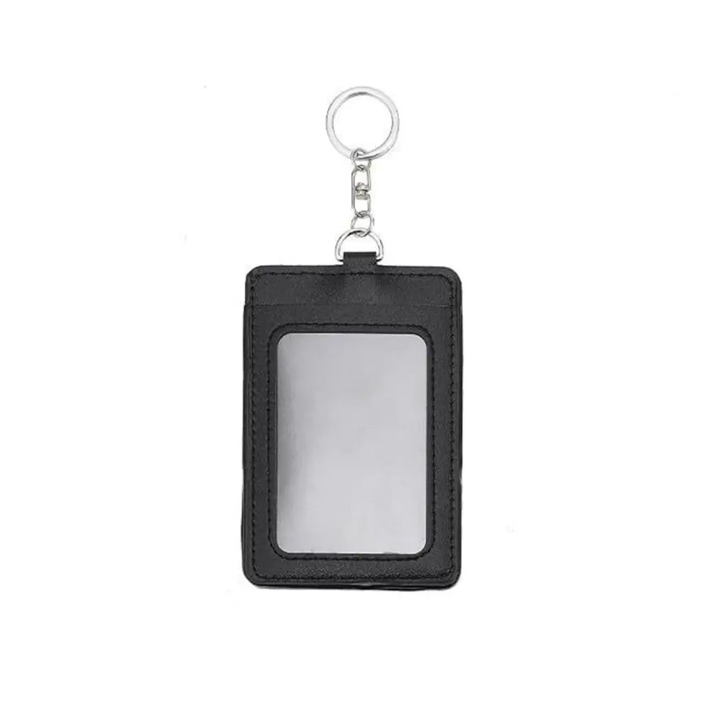 Cute Pearl Bow Photocard Holder Keychain | PU Leather