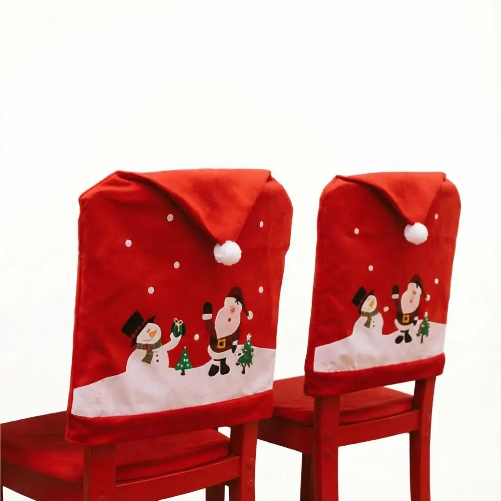 Christmas Santa Hat Chair Back Cover – DIY Xmas Decoration