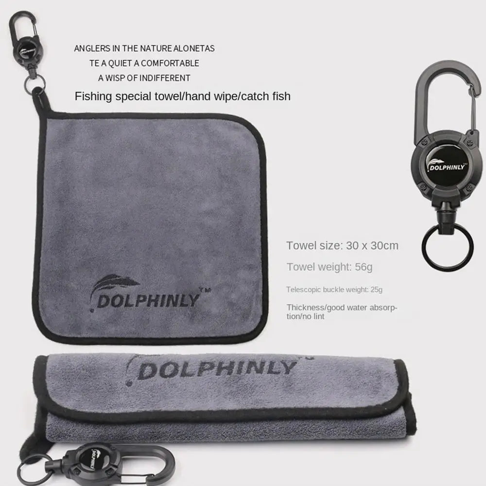 Absorbent Fishing Towel – Non-Stick Microfibre with Clip