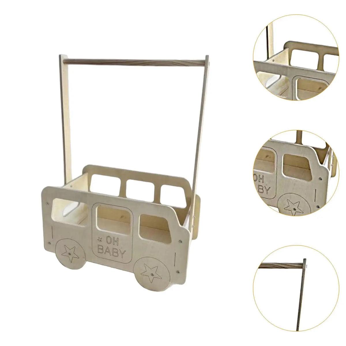 Wooden Pet Clothing Rack & Toy Storage Basket – Freestanding