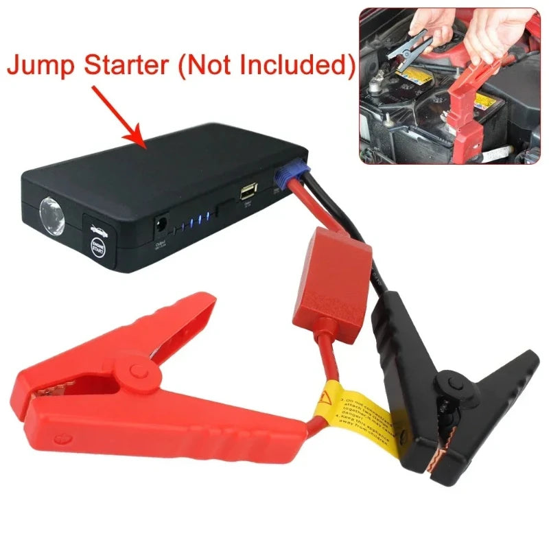 Car Jump Starter Clamp Clips – Anti-Reverse EC5 Silicone Cable